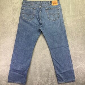Levi‎ Strauss 505 Mens Jeans Medium Wash Straight Leg Size 42x34 Water<Less